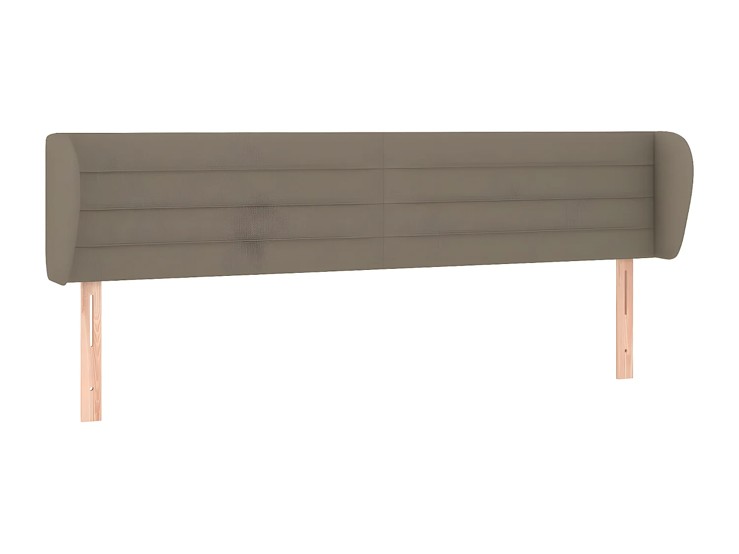 Cabecero de tela gris taupe 163x23x78/88 cm