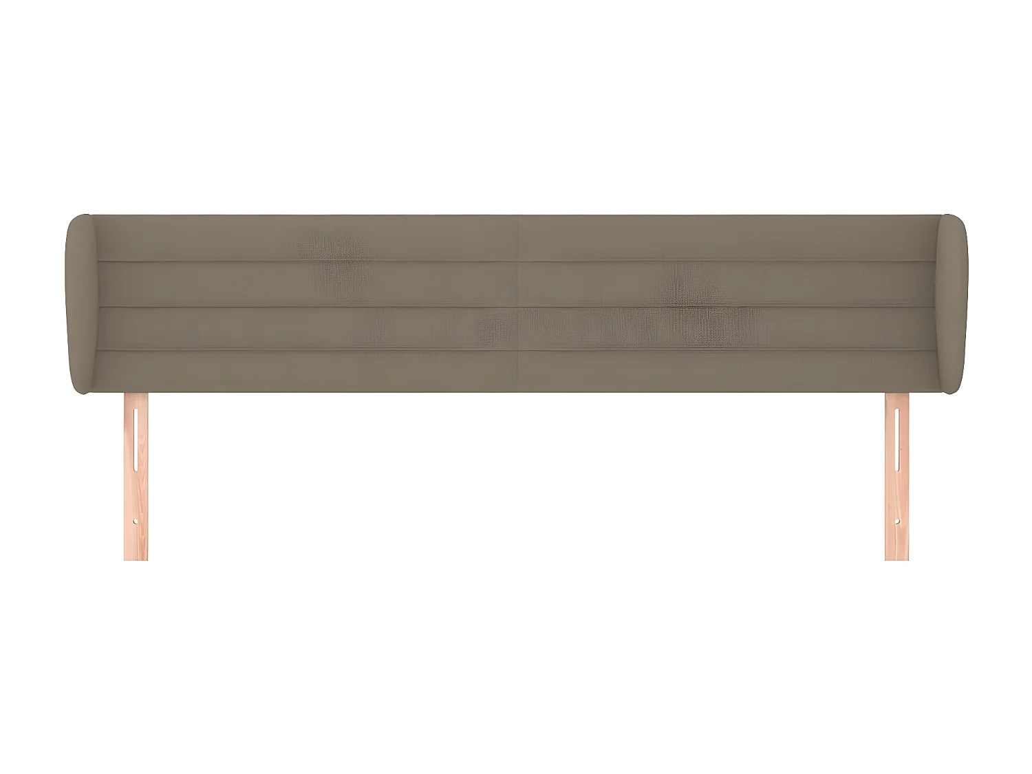 Cabecero de tela gris taupe 163x23x78/88 cm