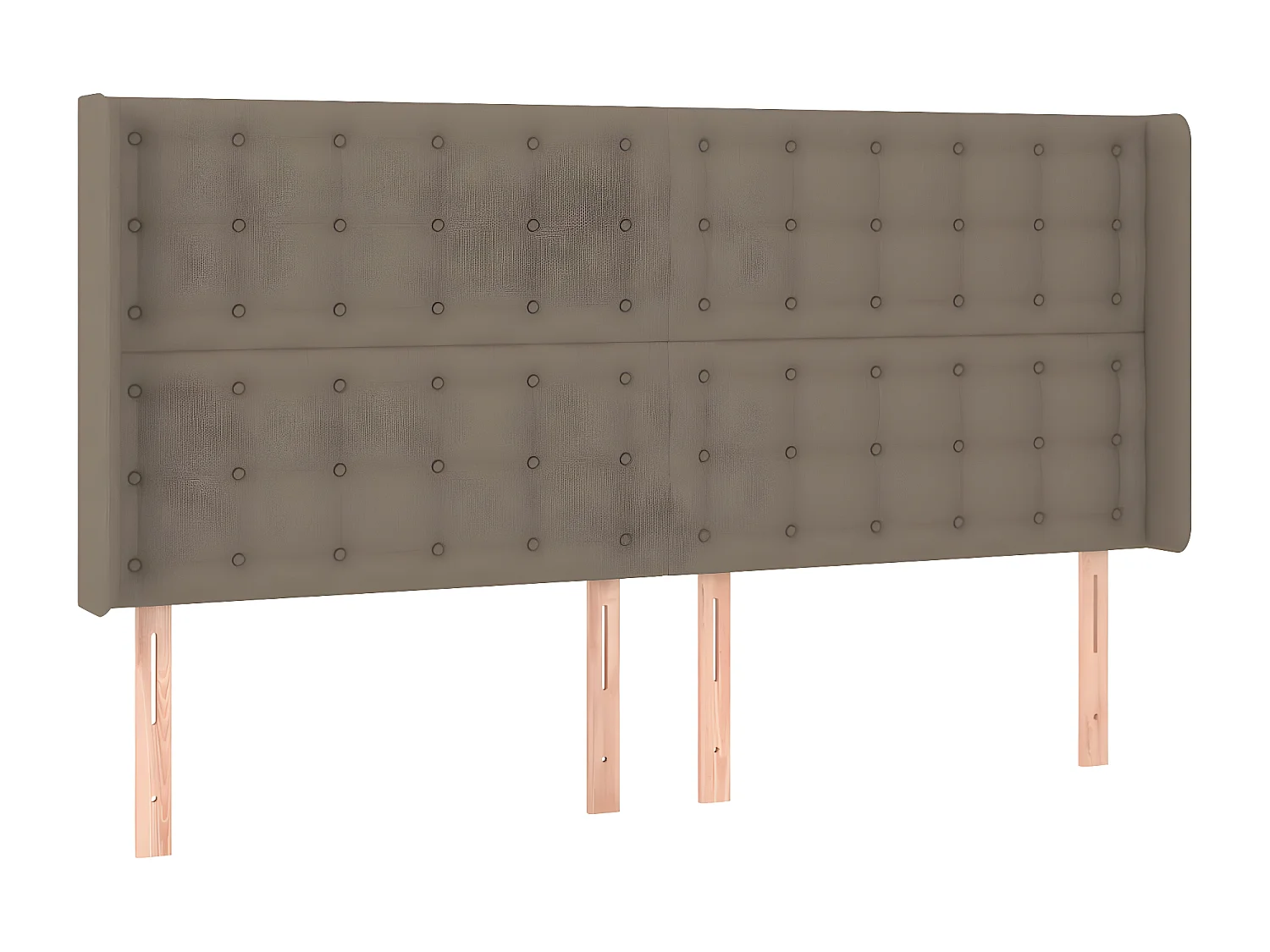 Tête de lit avec oreilles Taupe 163x16x118/128 cm Tissu
