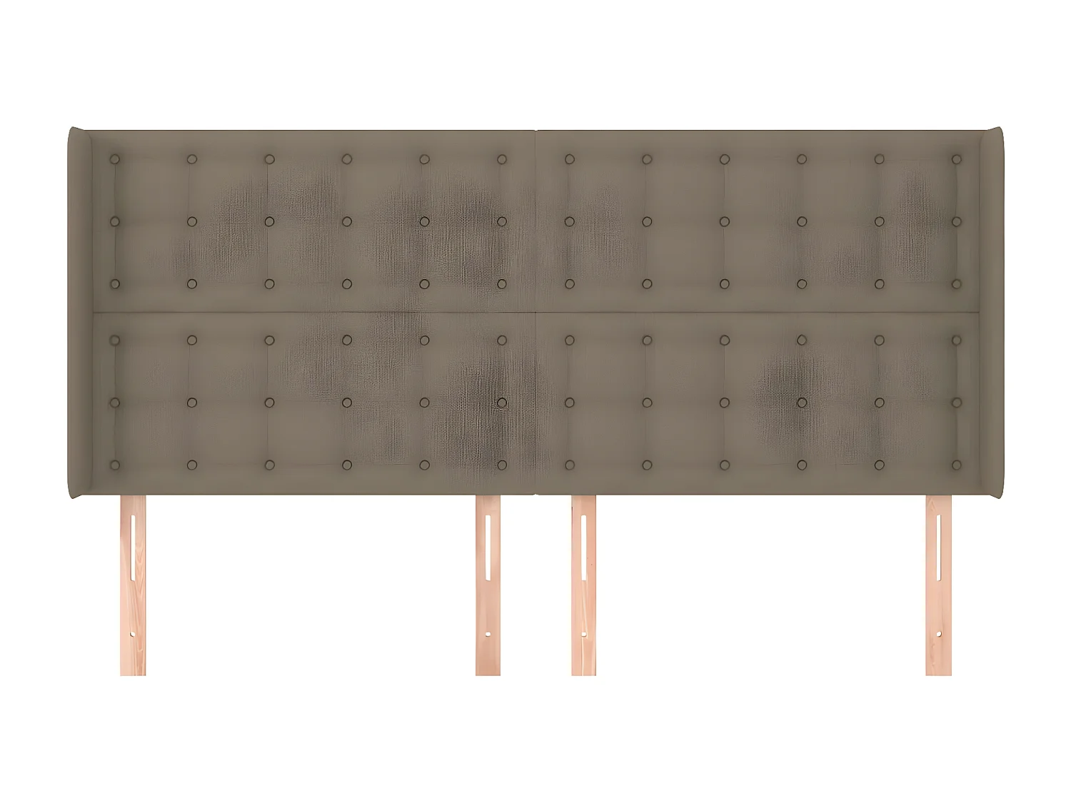 Tête de lit avec oreilles Taupe 163x16x118/128 cm Tissu