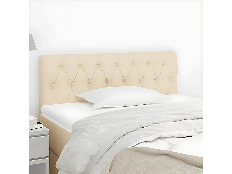 Tête de lit Crème 100x7x78/88 cm Tissu