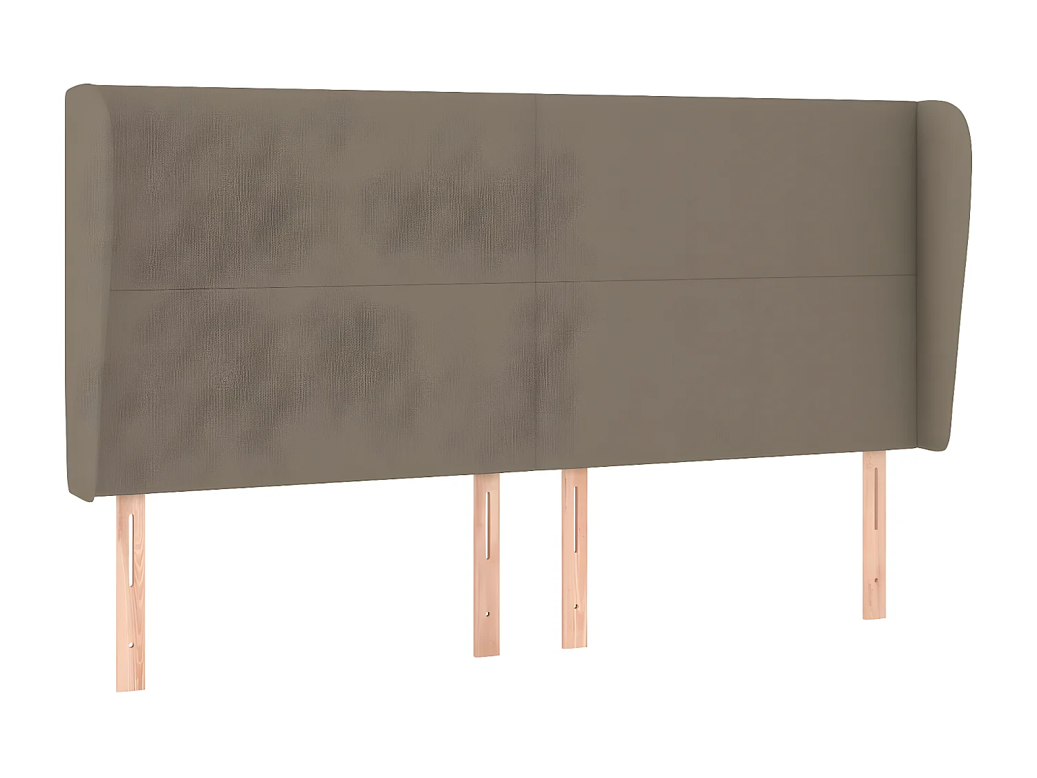 Tête de lit avec oreilles Taupe 163x23x118/128 cm Tissu