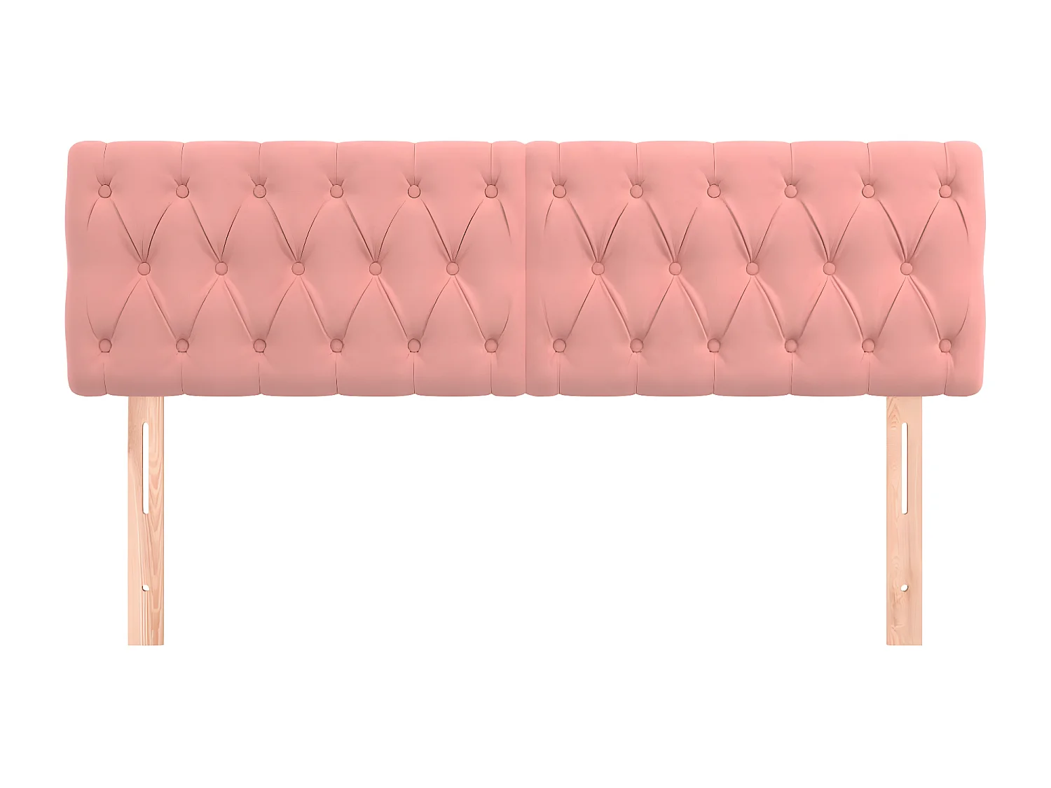 Cabeceira de cama 2 peças veludo 80x7x78/88 cm rosa