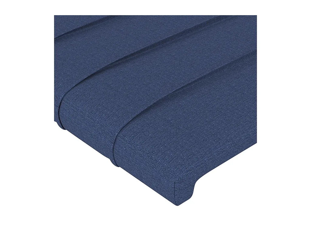 Tête de lit avec oreilles Bleu 163x23x118/128 cm Tissu