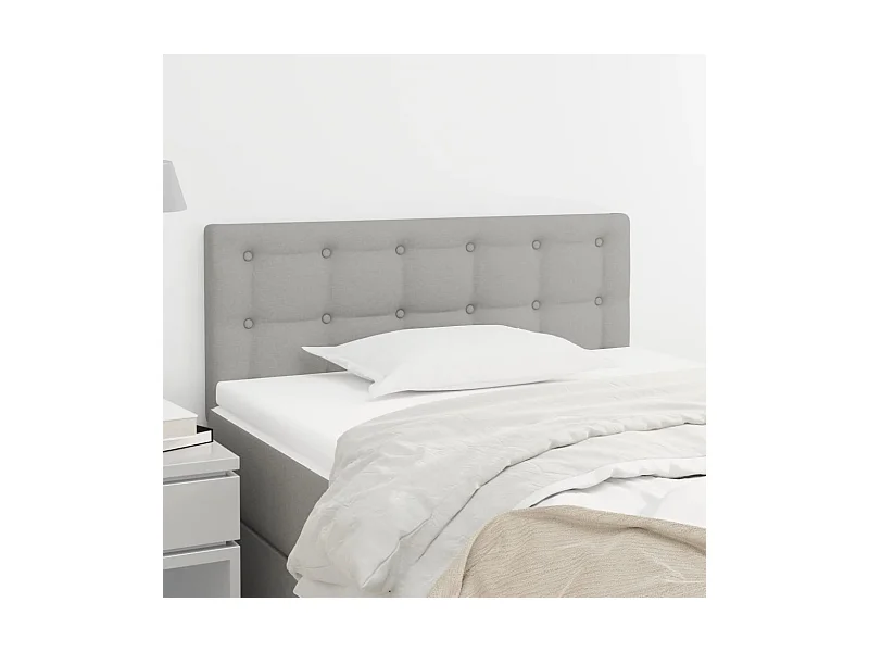 Tête de lit Gris clair 100x5x78/88 cm Tissu