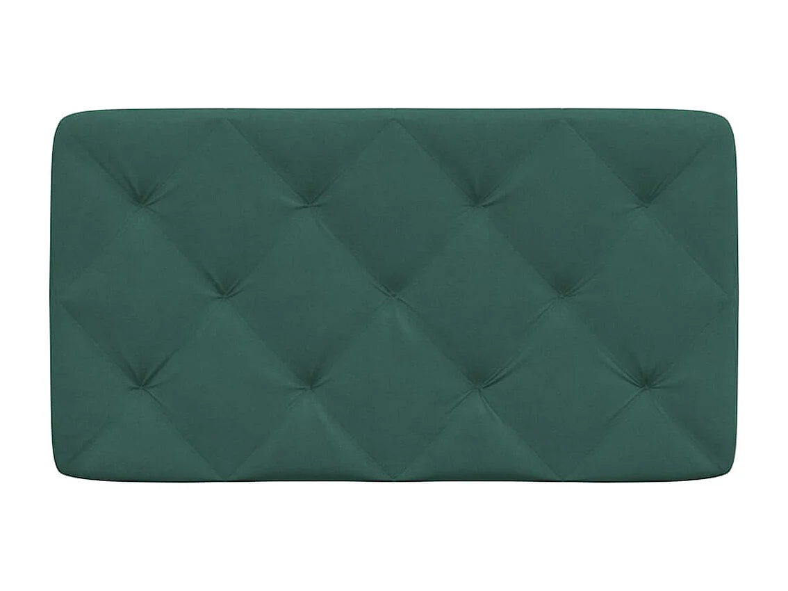 Cabecero de cama acolchado terciopelo verde oscuro 90 cm