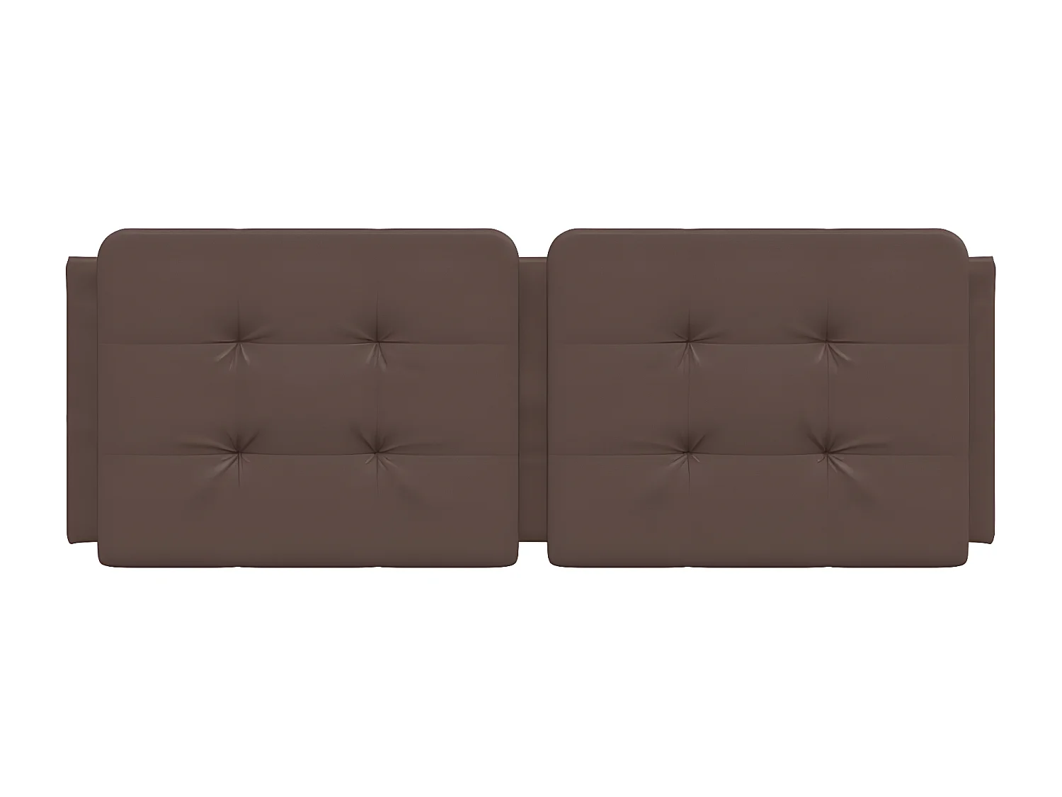 Coussin de tête de lit marron 140 cm similicuir