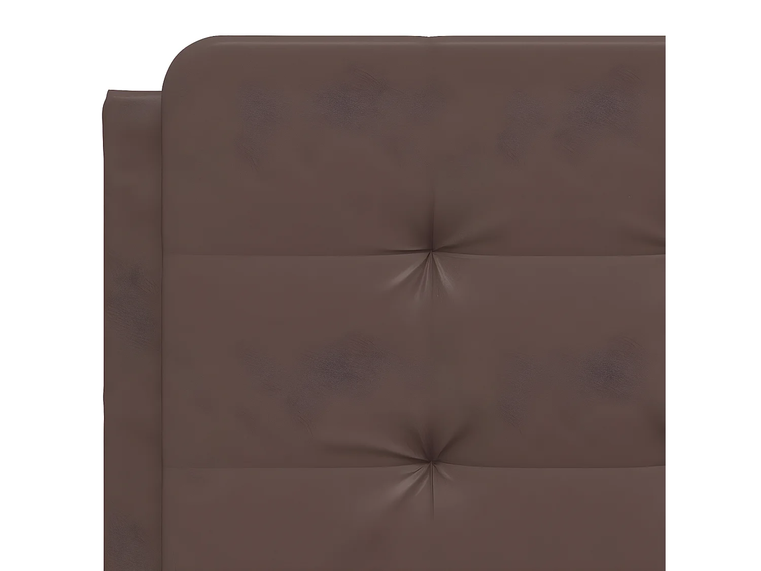 Coussin de tête de lit marron 140 cm similicuir