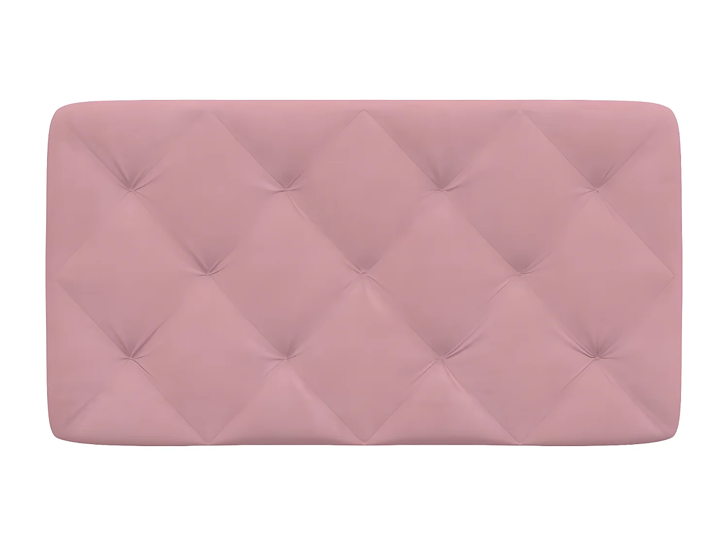 Coussin de tête de lit rose 80 cm velours