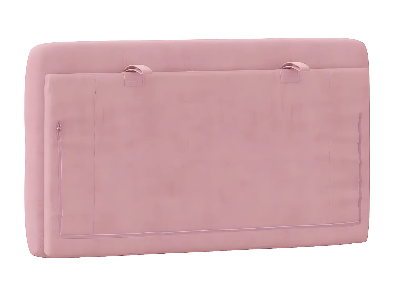 Coussin de tête de lit rose 80 cm velours