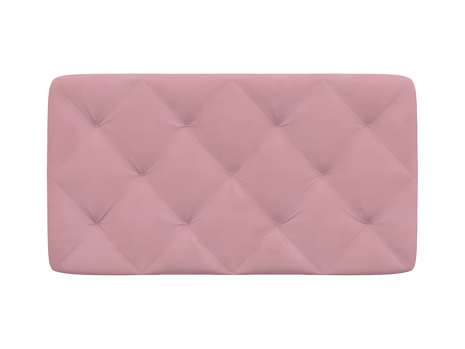 Coussin de tête de lit rose 80 cm velours