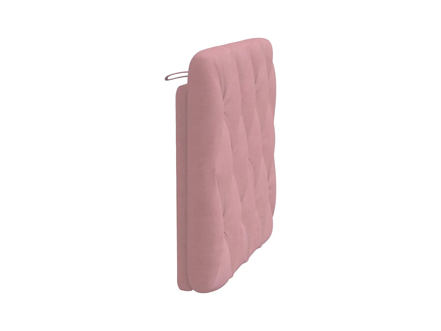 Coussin de tête de lit rose 80 cm velours