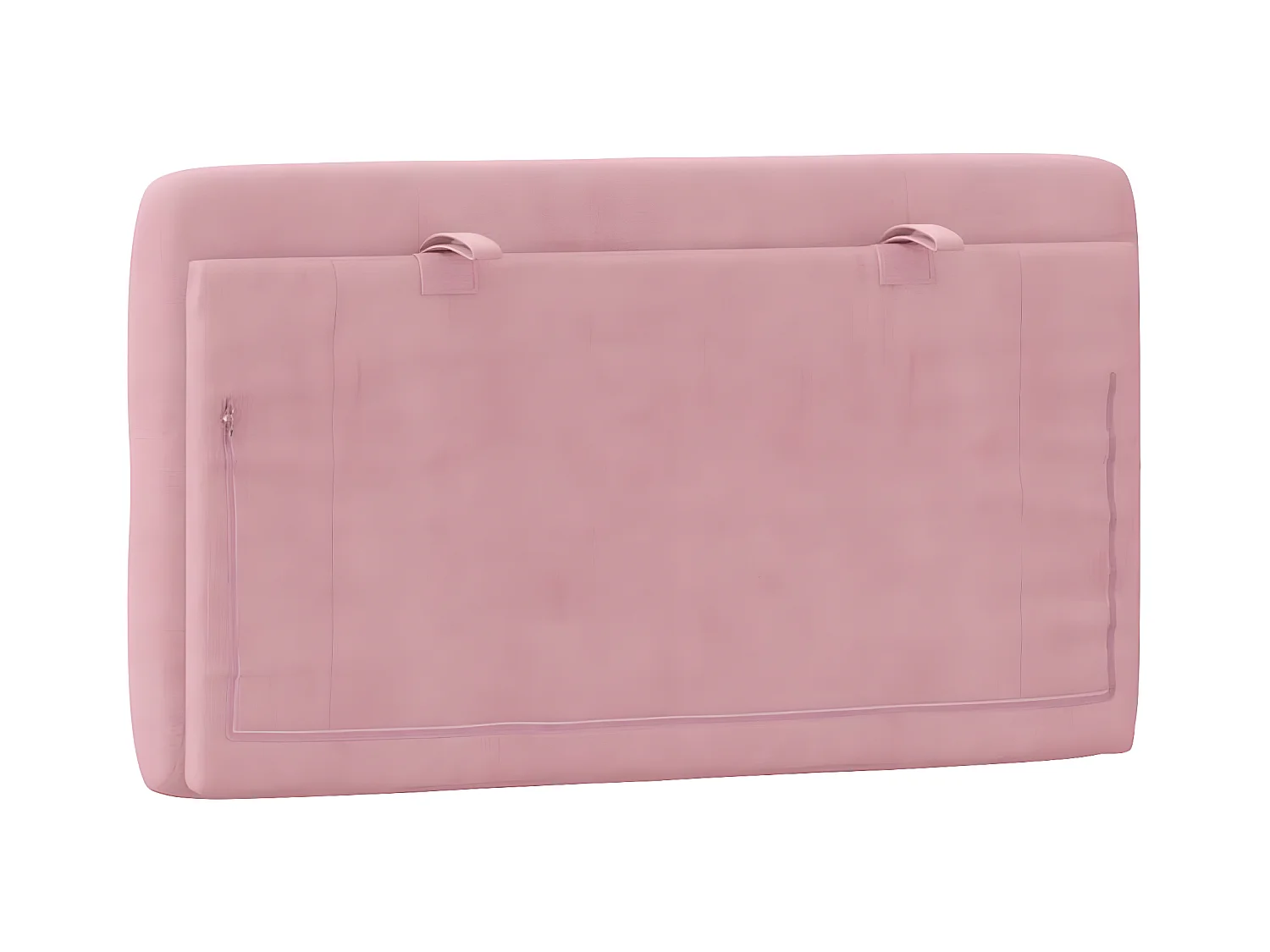 Coussin de tête de lit rose 80 cm velours