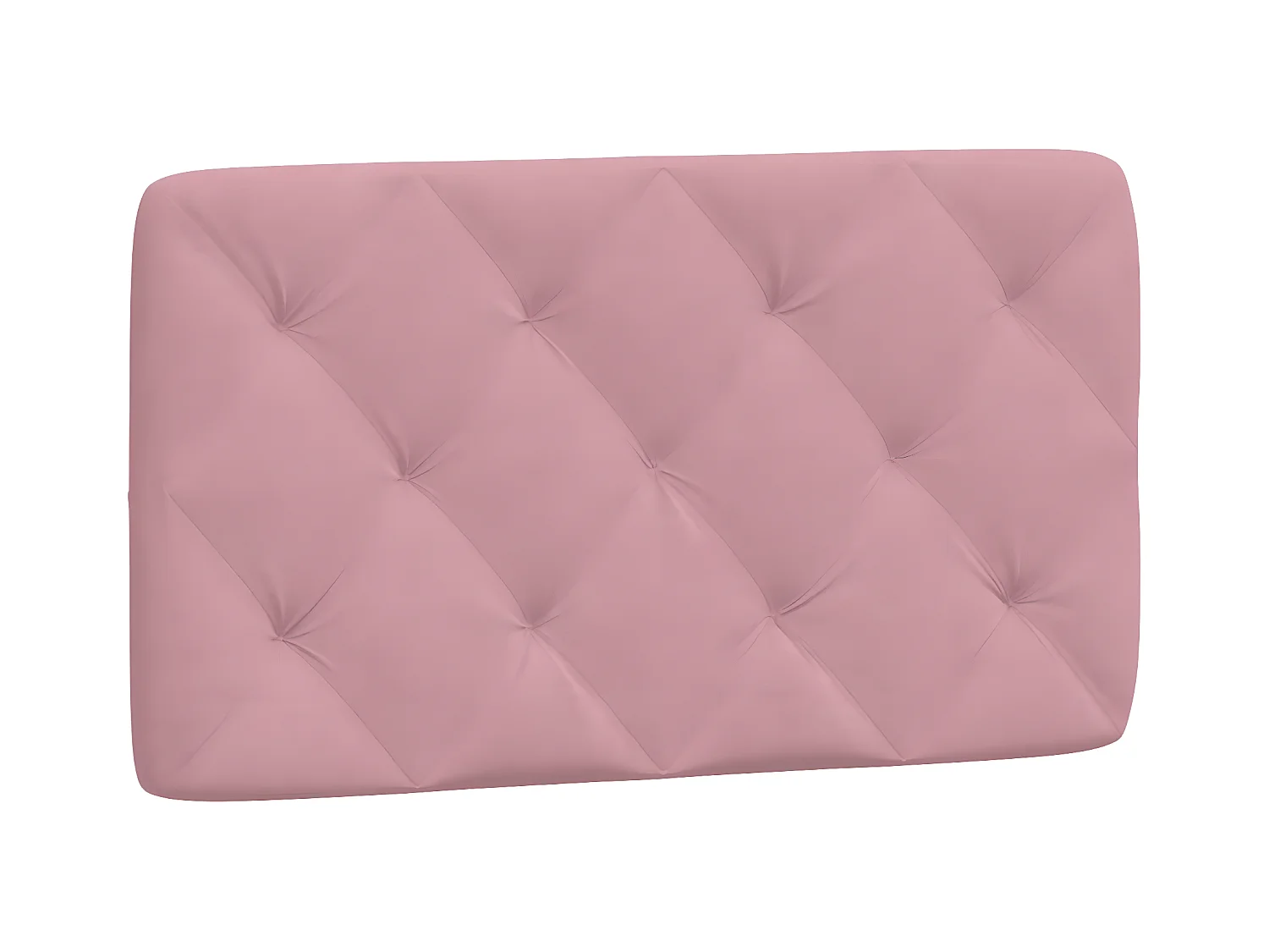 Coussin de tête de lit rose 80 cm velours