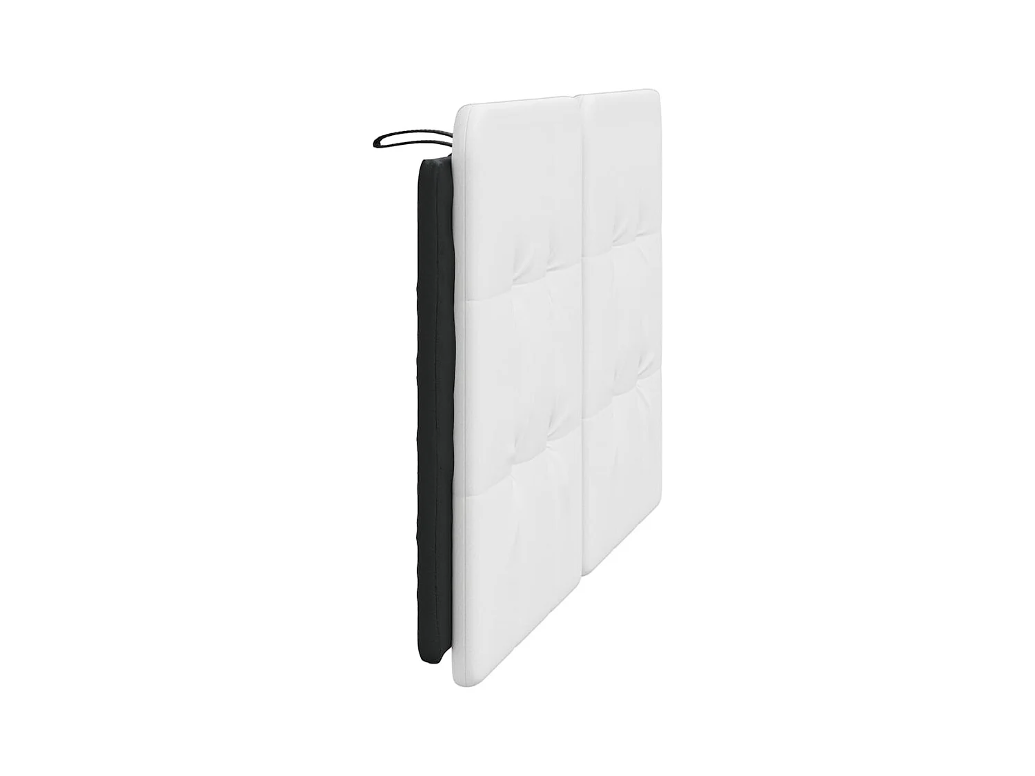 Coussin de tête de lit blanc et noir 140 cm similicuir