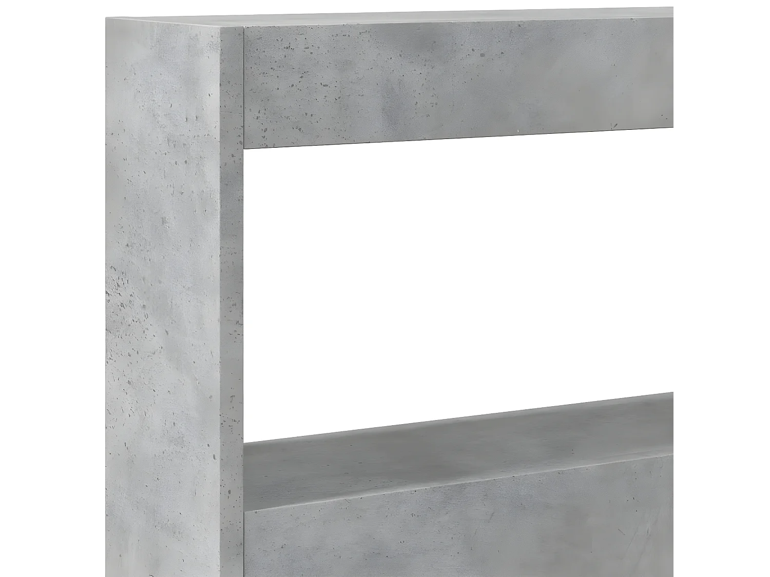 Armoire tête de lit avec LED gris béton 180x17x102 cm