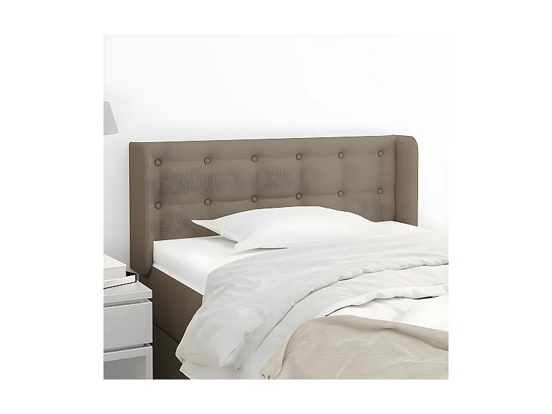 Tête de lit avec oreilles Taupe 103x16x78/88 cm Tissu