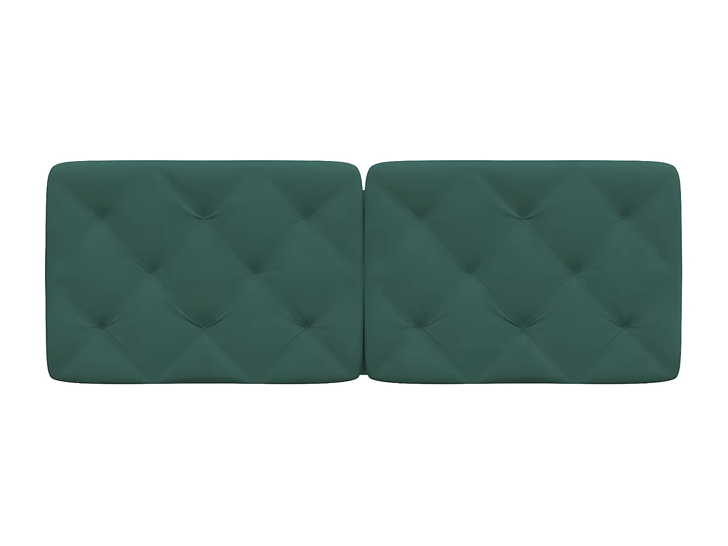 Coussin de tête de lit vert foncé 120 cm velours