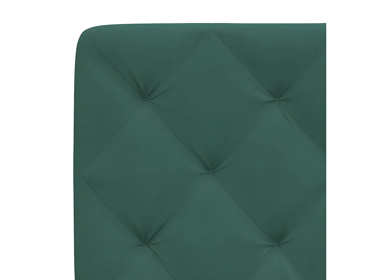 Coussin de tête de lit vert foncé 120 cm velours
