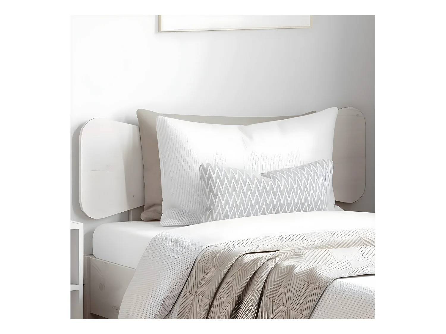 Tête de lit blanc 100 cm bois massif de pin