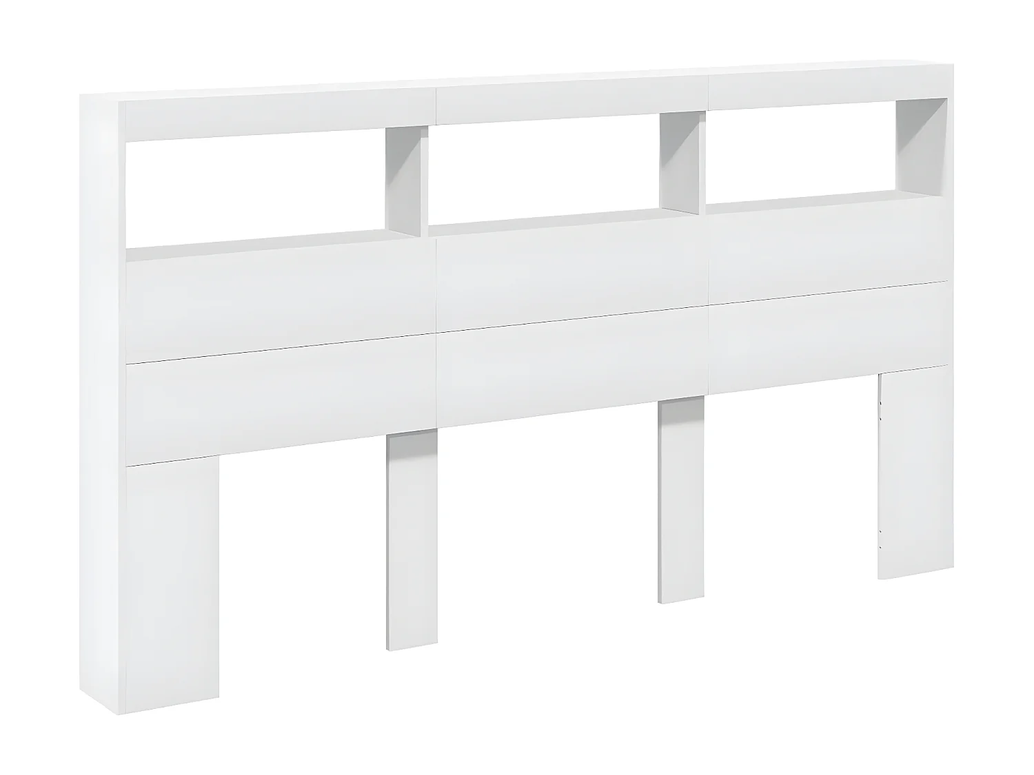 Armoire tête de lit avec LED blanc 180x17x102 cm