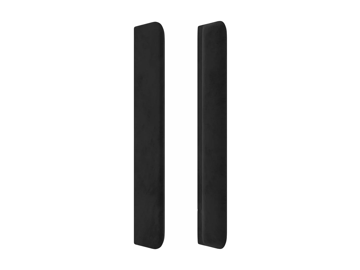 Tête de lit avec oreilles Noir 183x16x118/128 cm Velours