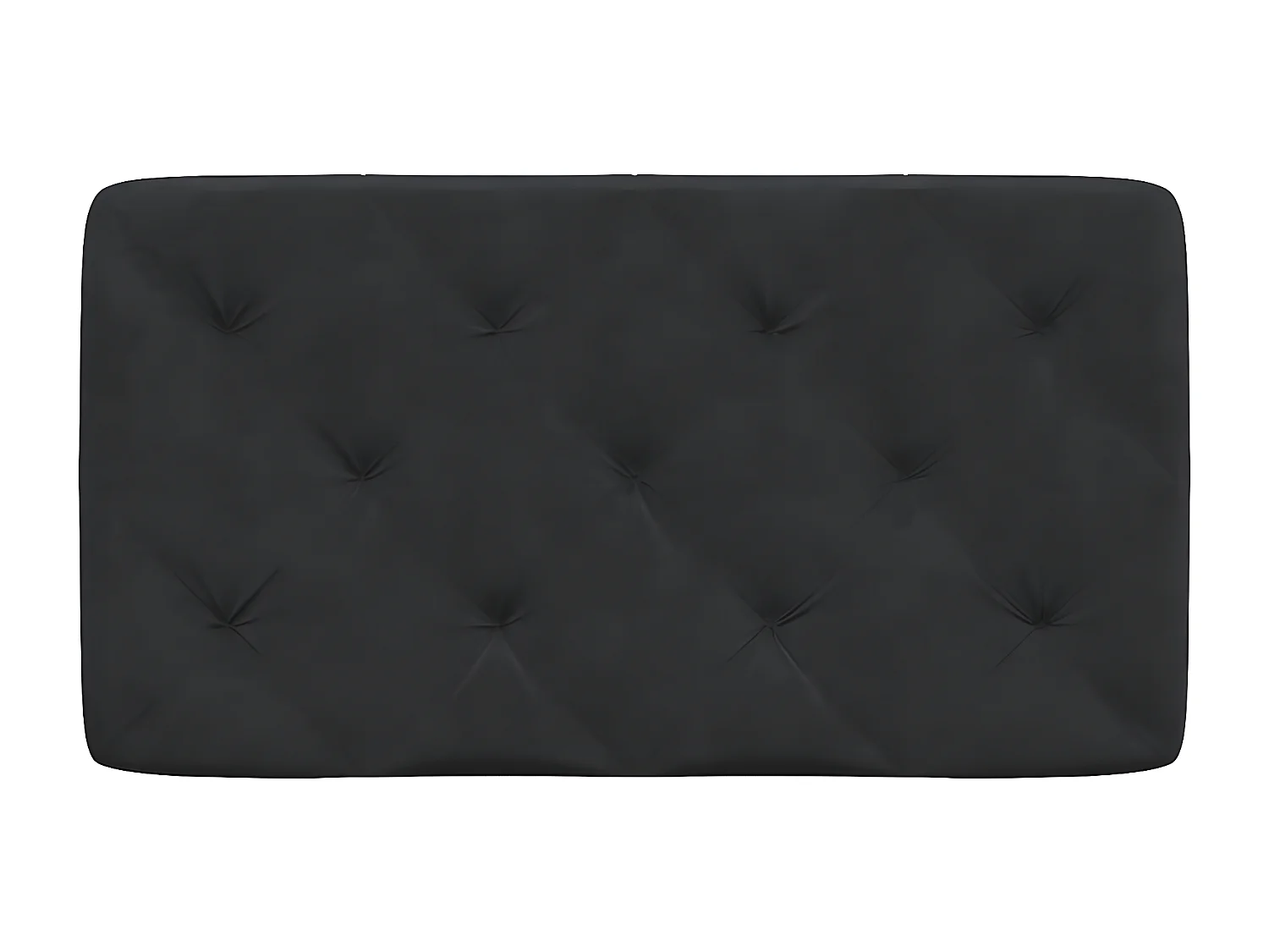 Coussin de tête de lit noir 90 cm velours
