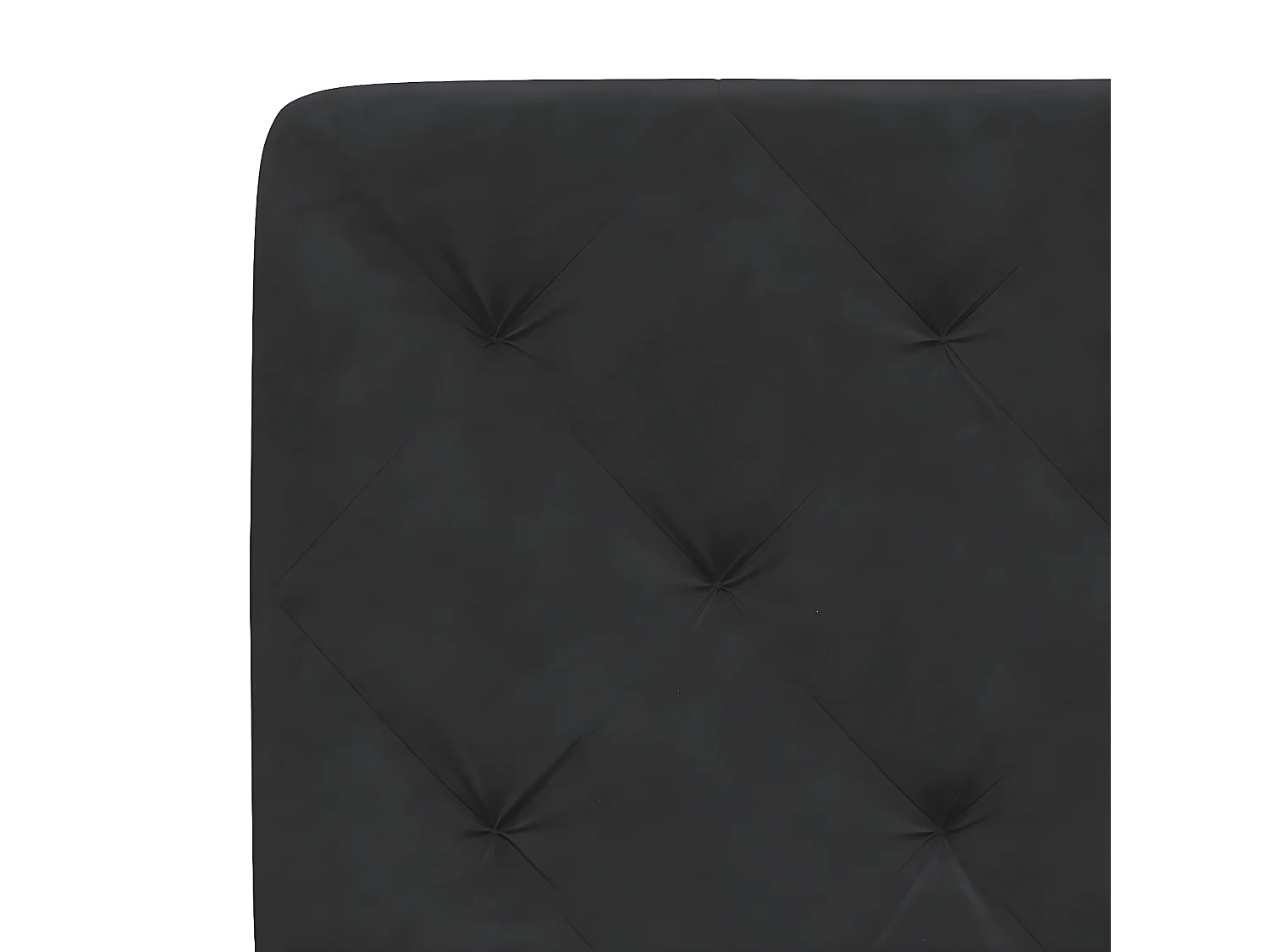 Coussin de tête de lit noir 90 cm velours