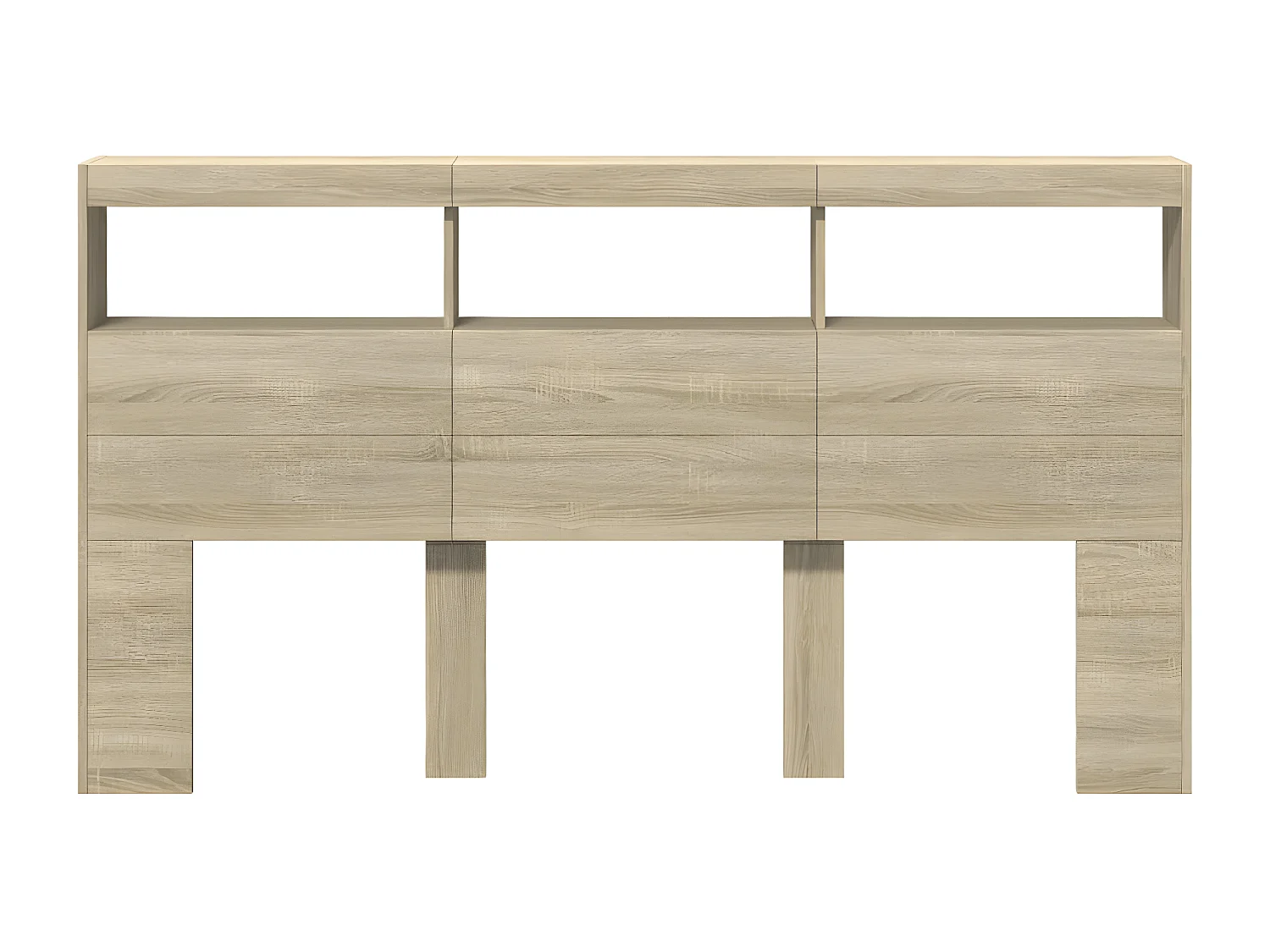 Armoire tête de lit avec LED chêne sonoma 180x17x102 cm