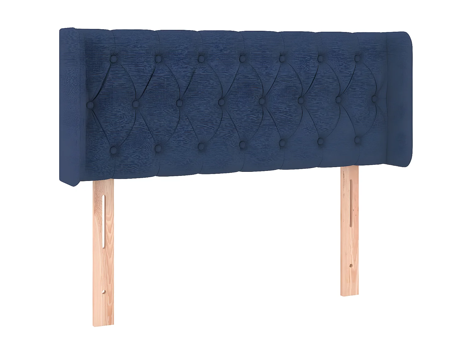 Tête de lit avec oreilles Bleu 103x16x78/88 cm Tissu