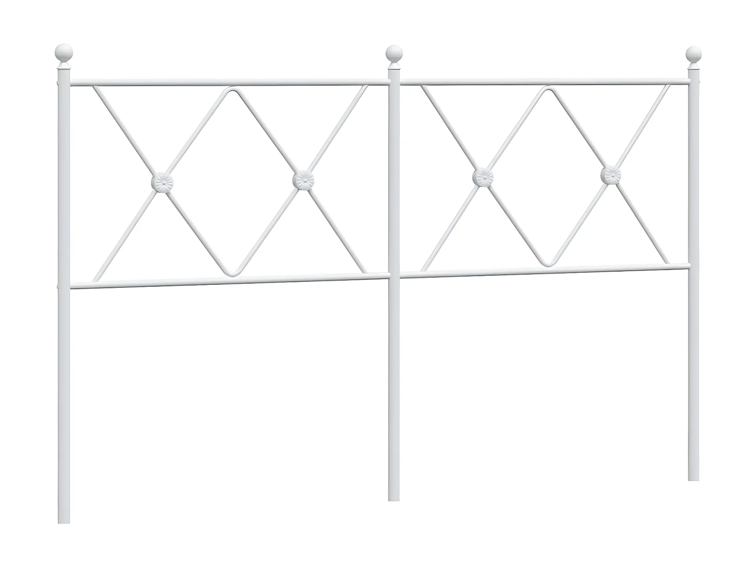 Tête de lit métal blanc 137 cm