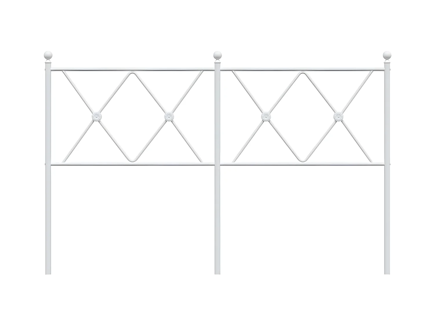 Cabecero de metal blanco 137 cm