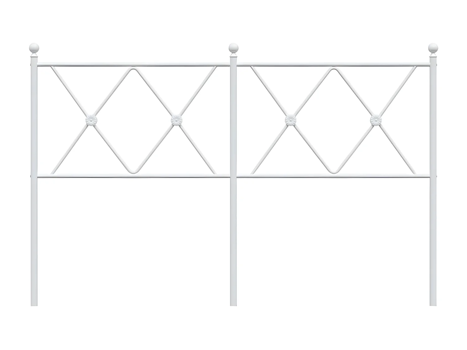 Tête de lit métal blanc 137 cm