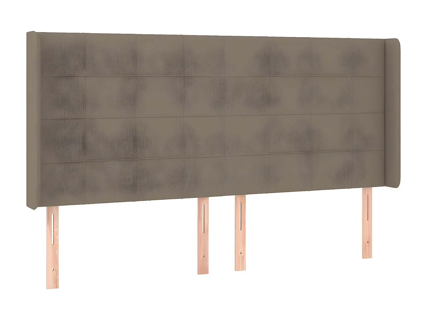 Tête de lit à LED Taupe 183x16x118/128 cm Tissu