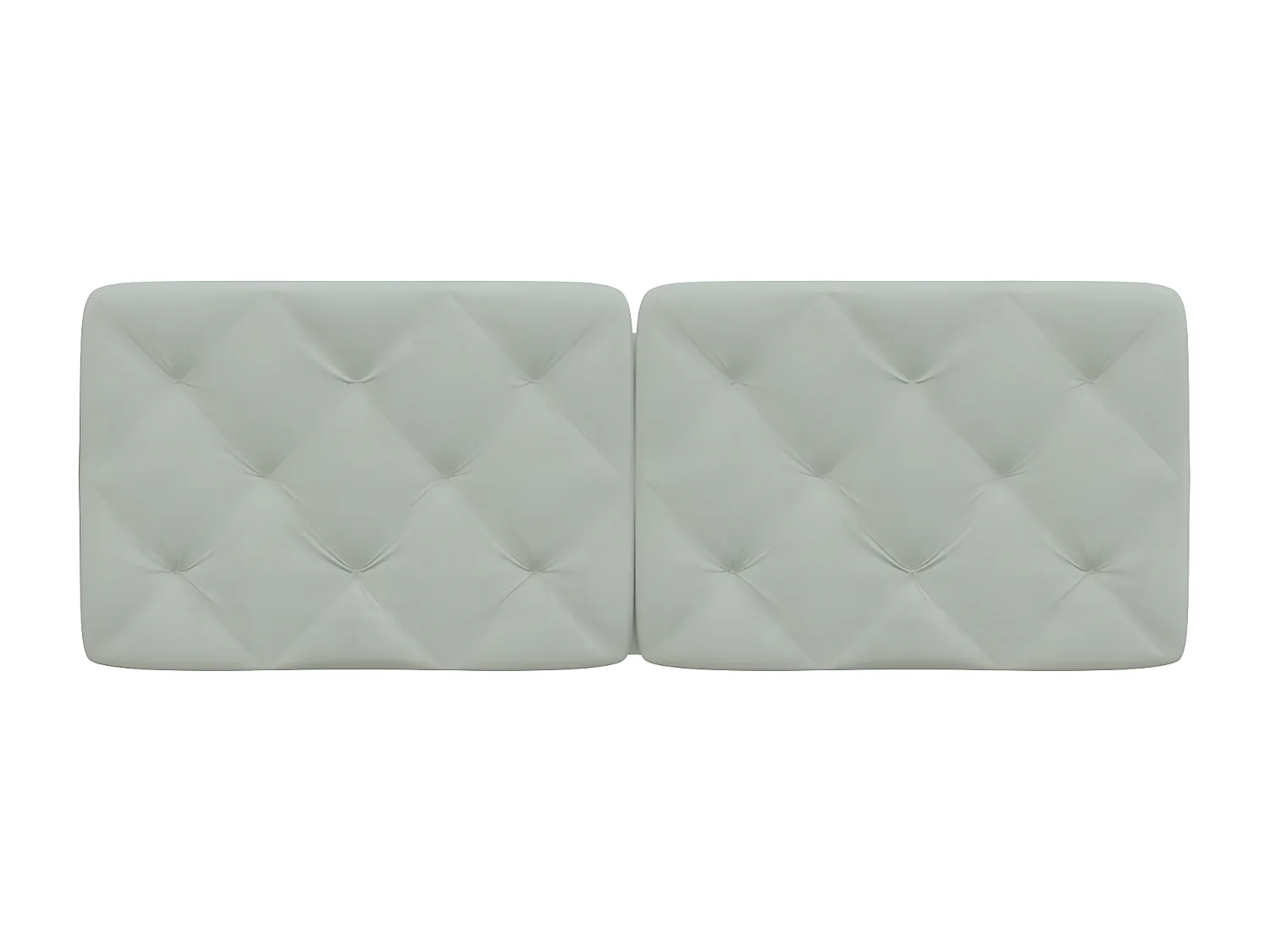 Hoofdbordkussen 140 cm velvet lichtgrijs