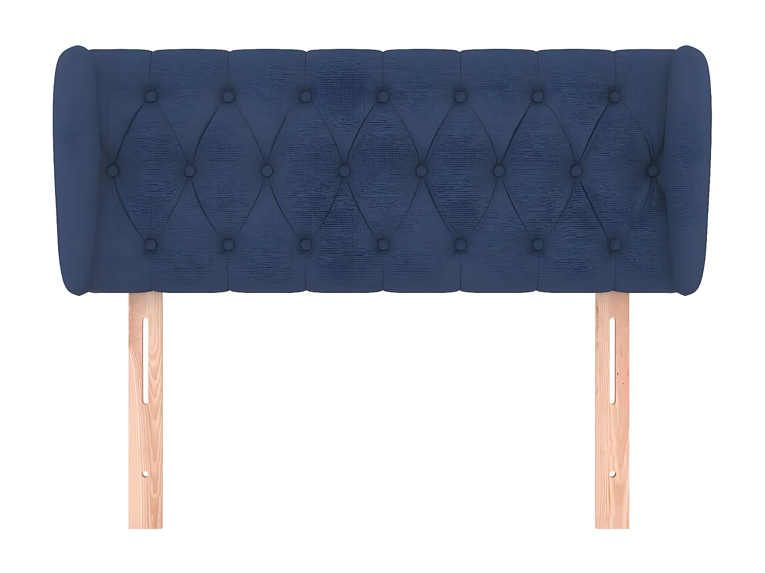 Tête de lit avec oreilles Bleu 103x23x78/88 cm Tissu