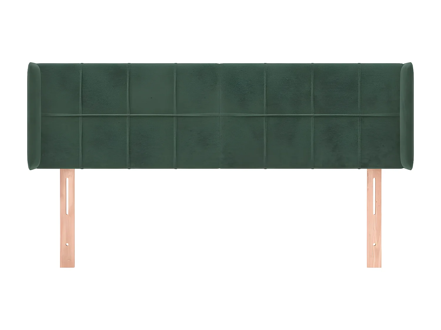 Tête de lit avec oreilles Vert foncé 147x16x78/88 cm Velours