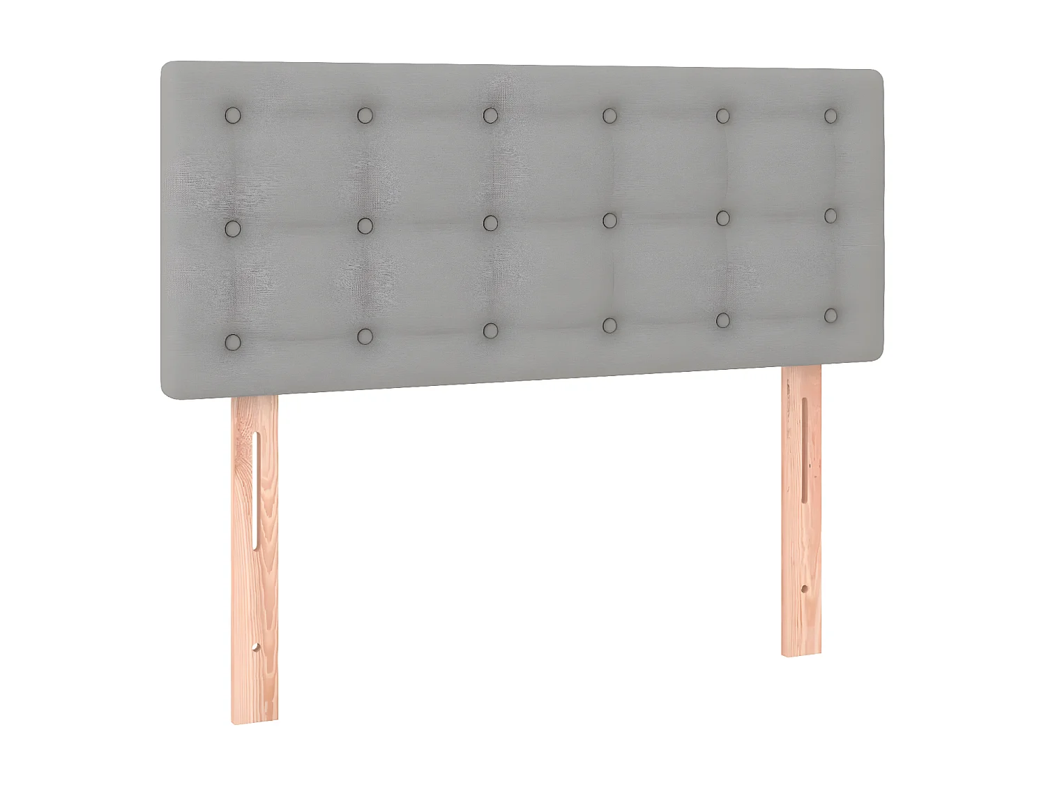 Cabecero con LED de tela gris claro 100x5x78/88 cm