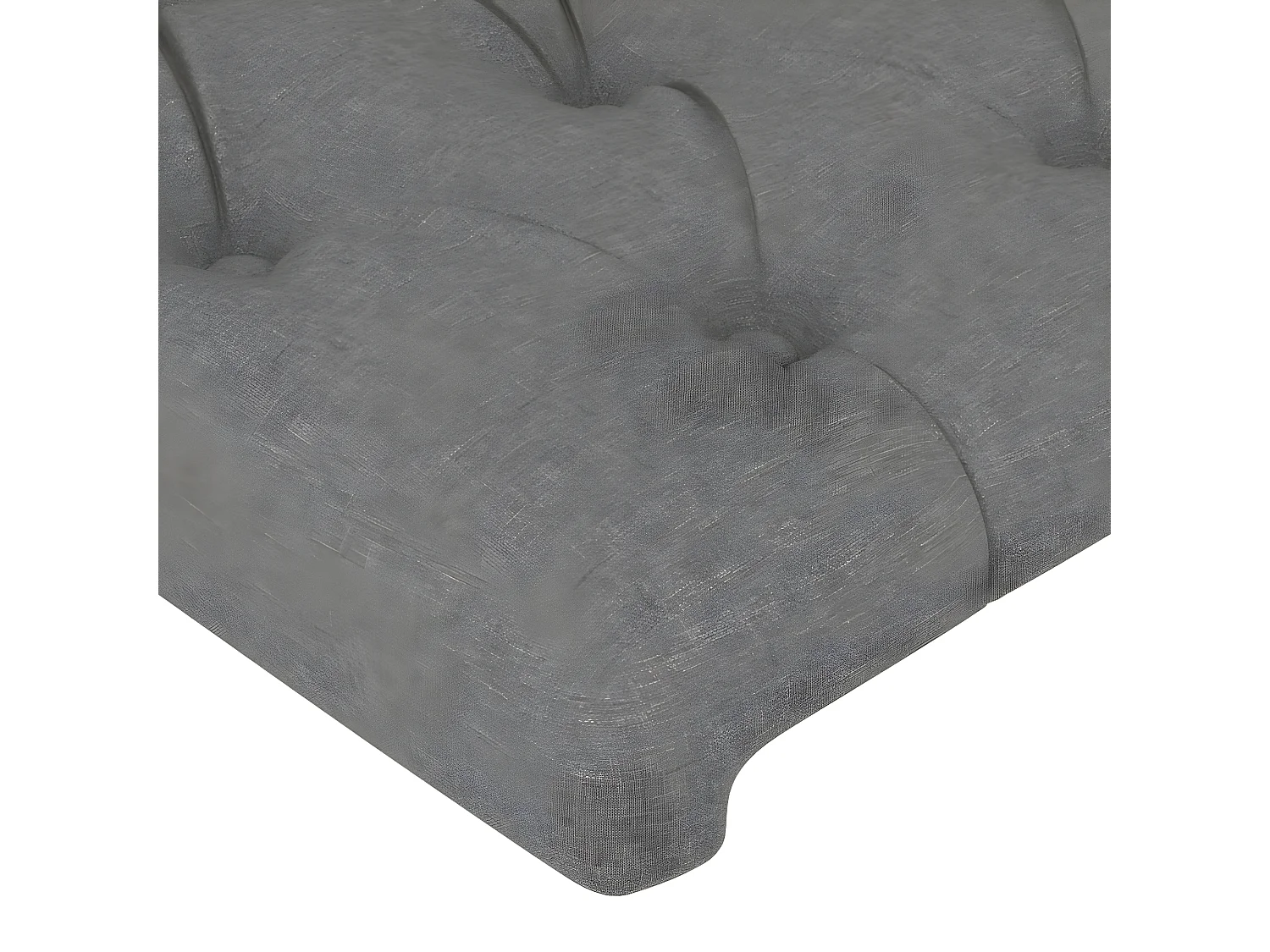 Tête de lit avec oreilles Gris foncé 103x16x78/88 cm Tissu