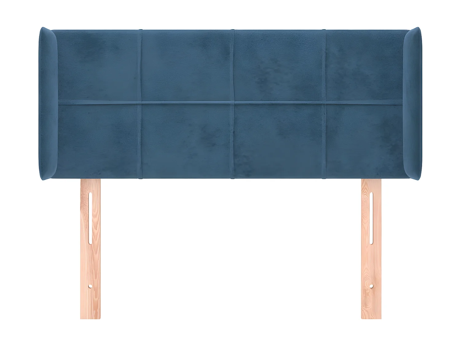 Tête de lit avec oreilles Bleu Foncé 83x16x78/88 cm Velours