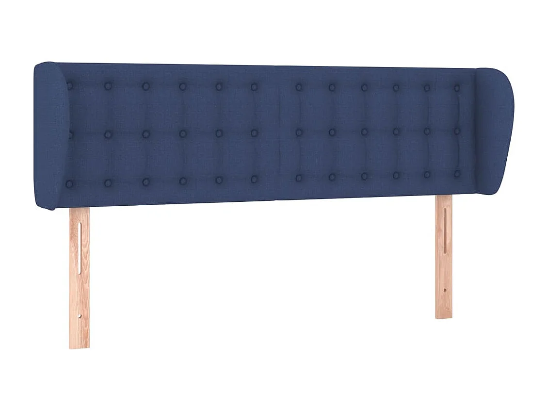 Cabeceira de cama c/ abas tecido 147x23x78/88 cm azul