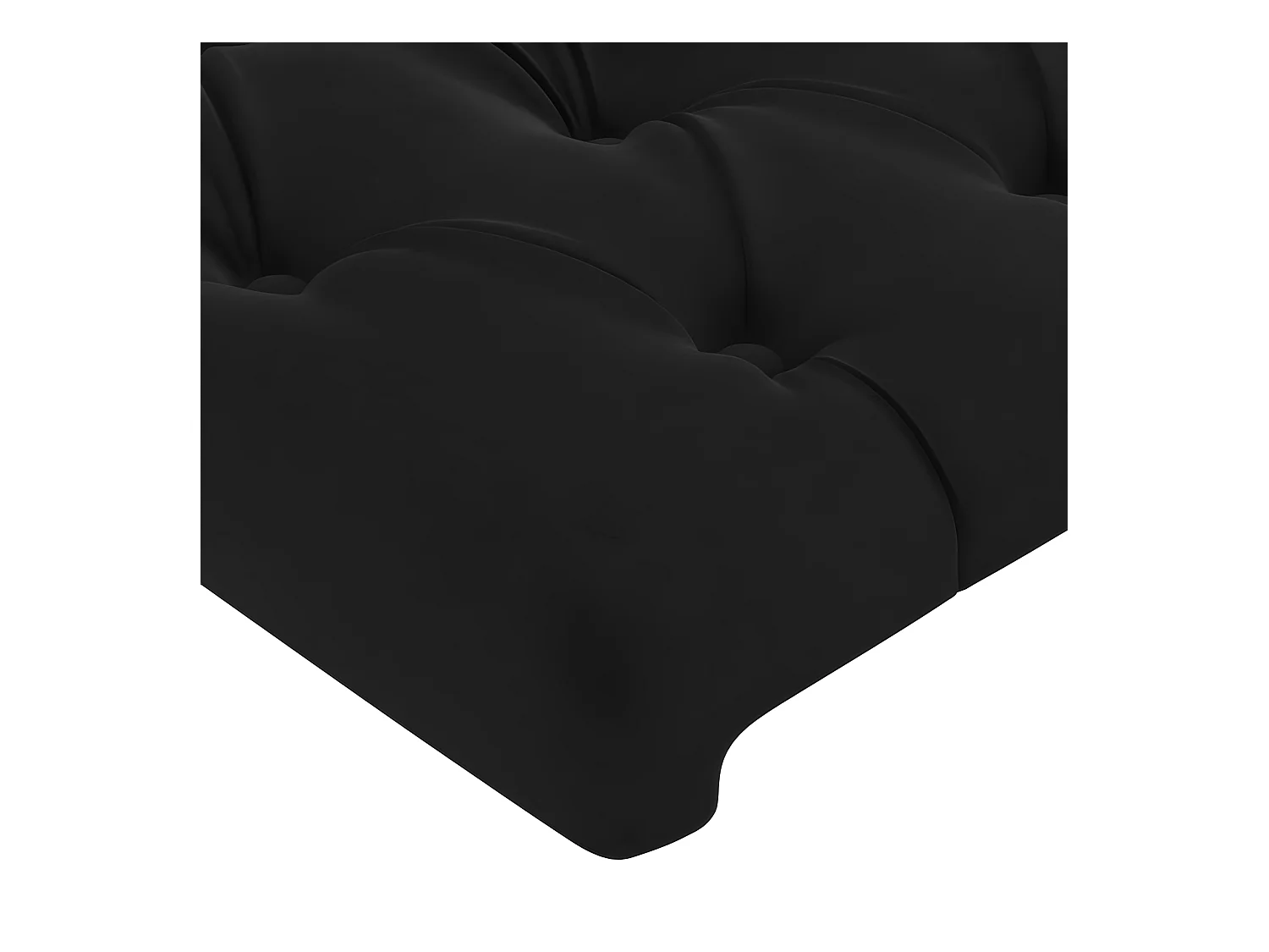 Tête de lit à LED Noir 160x7x118/128 cm Velours