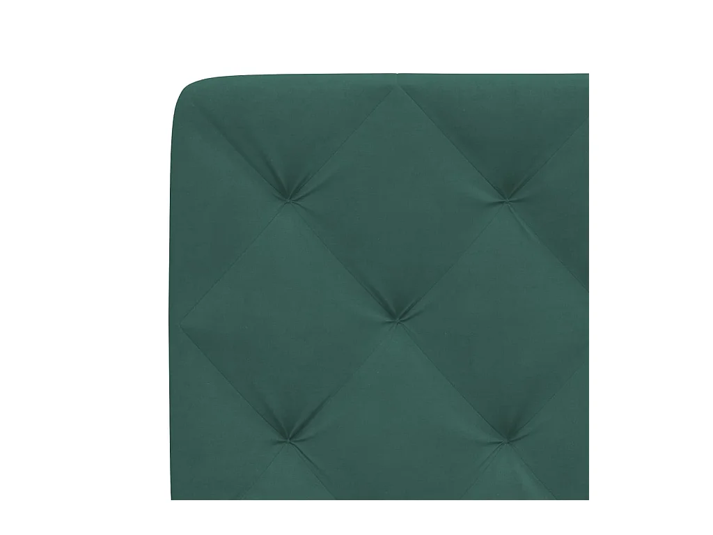 Coussin de tête de lit vert foncé 100 cm velours