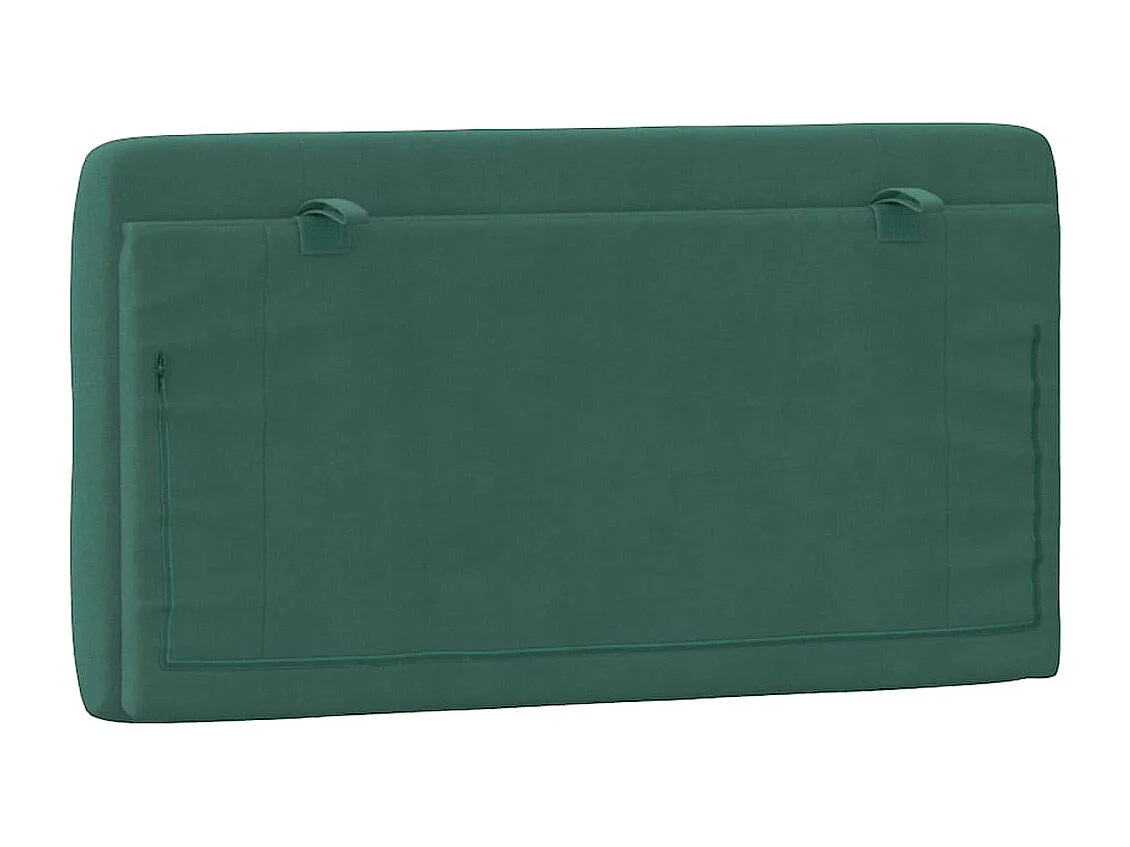 Coussin de tête de lit vert foncé 100 cm velours