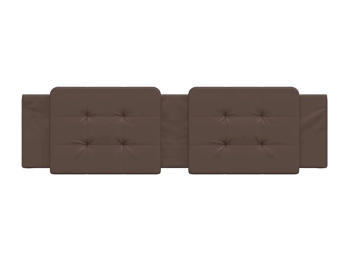 Coussin de tête de lit marron 180 cm similicuir