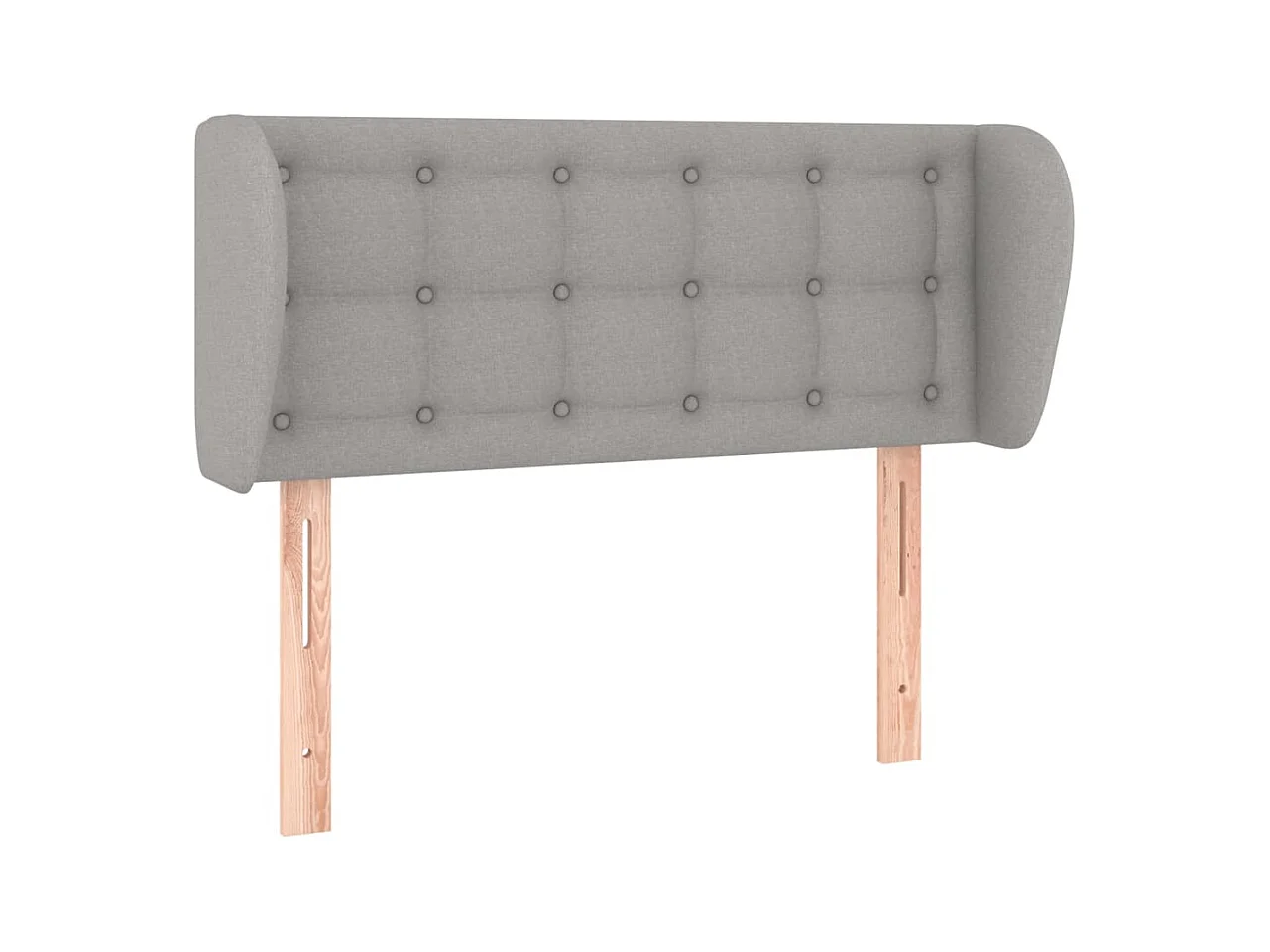 Tête de lit avec oreilles Gris clair 103x23x78/88 cm Tissu