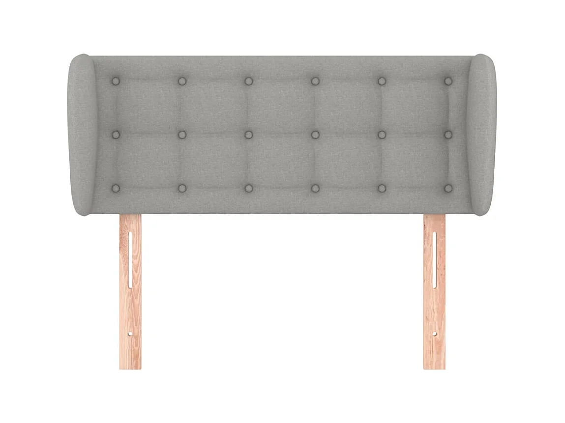 Tête de lit avec oreilles Gris clair 103x23x78/88 cm Tissu