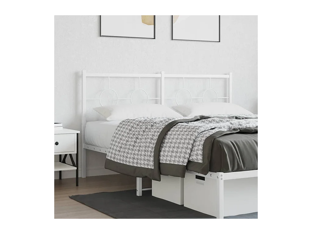 Tête de lit métal blanc 150 cm
