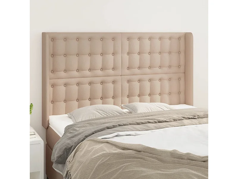 Tête de lit avec oreilles Cappuccino 147x16x118/128 cm