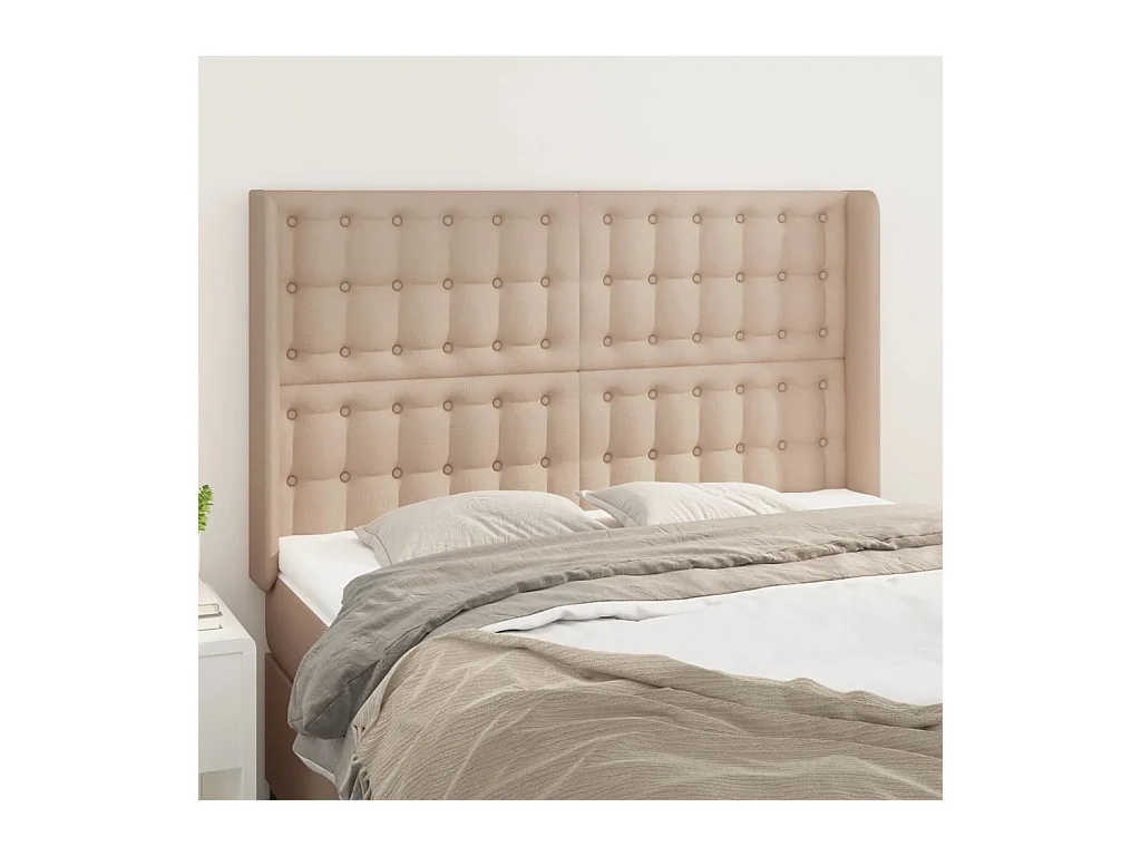 Tête de lit avec oreilles Cappuccino 147x16x118/128 cm